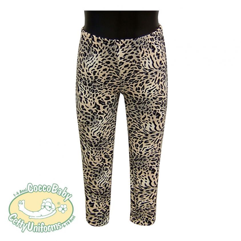 Leggings con fantasia animalier leopardo